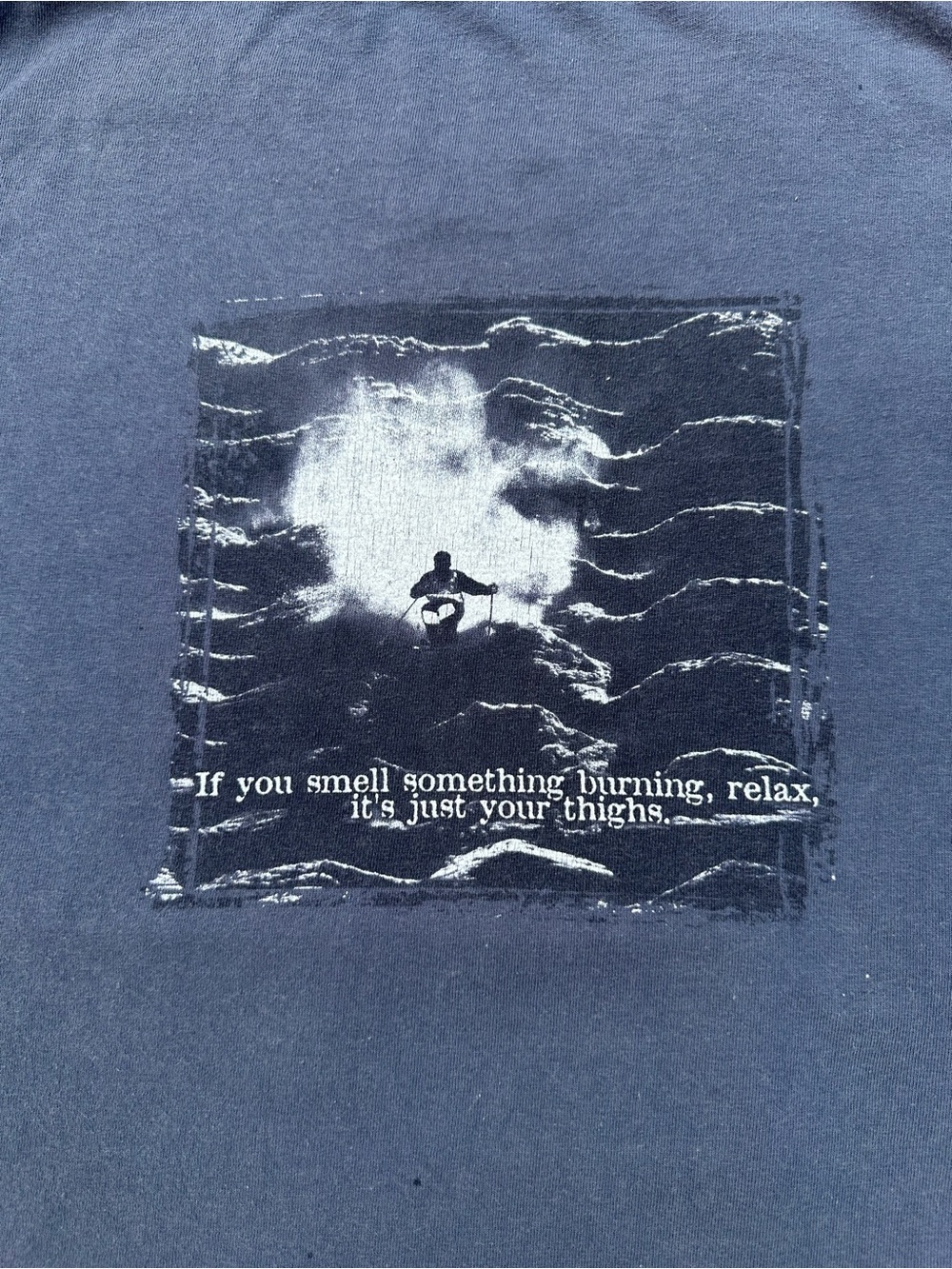 The Mountain Big White Canada Ski Graphic T-Shirt Size L Blue